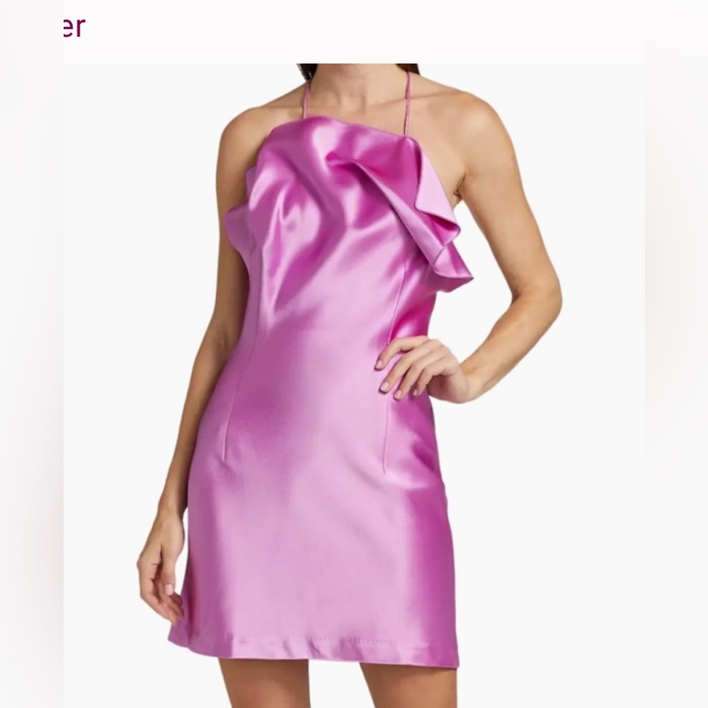 Acler Strapless Pink Satin Dress